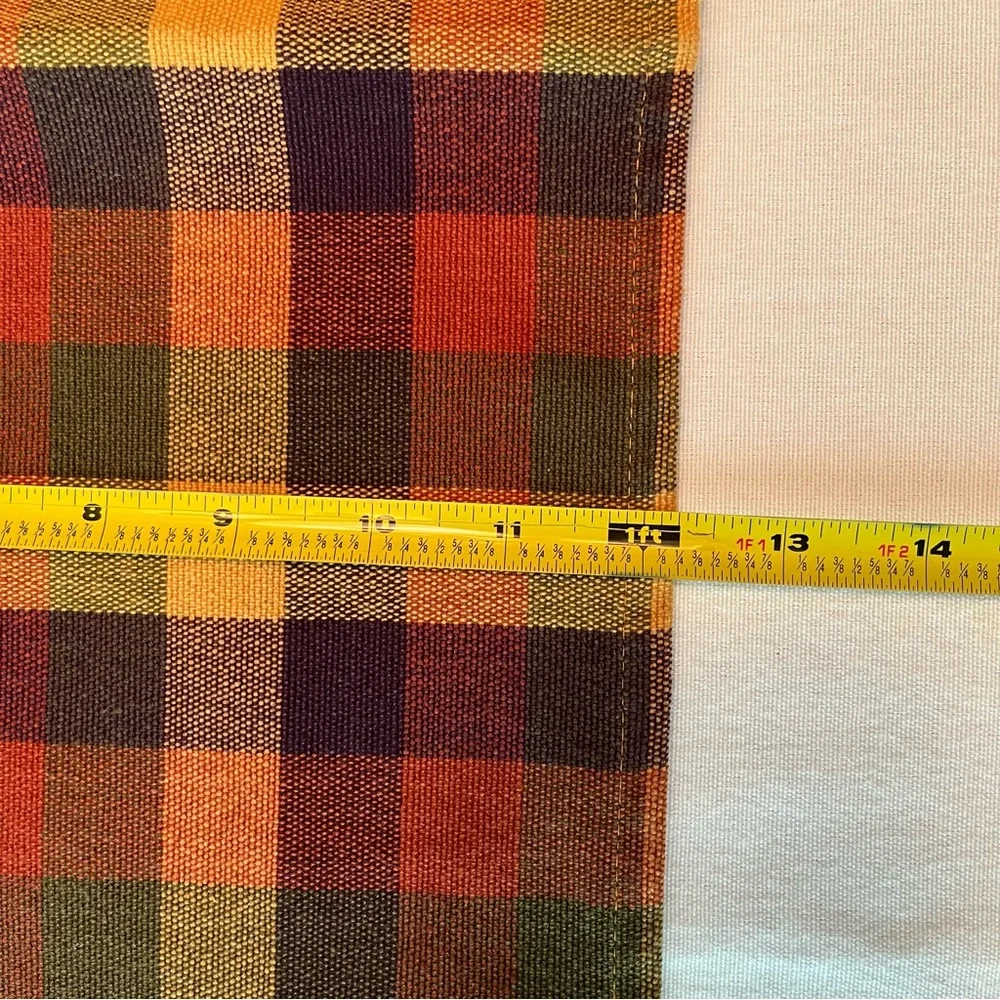VTG Woven Table Runner Tartan Buffalo Plaid Cottagecore 90s Fall Thanksgiving
